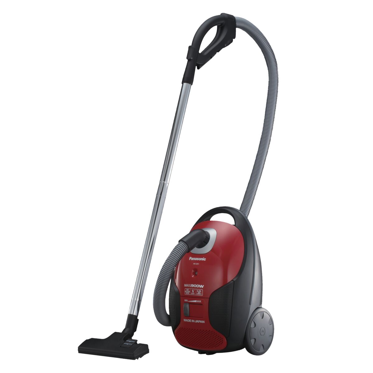 Panasonic 1900W Premium Series Bagged Canister Vacuum Cleaner Red and